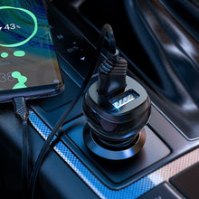 Заредете изображение във визуализатора на галерията – HOCO car charger 2x USB A + cable USB A to Micro 2,4A Z40 black
