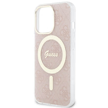 Заредете изображение във визуализатора на галерията – Original Case GUESS hardcase 4G MagSafe GUHMP13LH4STP for Iphone 13 Pro pink
