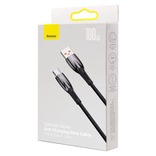Заредете изображение във визуализатора на галерията – BASEUS cable USB A to Type C Power Delivery 100W Glimmer Series CADH000501 2m black
