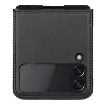 Заредете изображение във визуализатора на галерията – Nillkin Qin Vegan Leather Case for Samsung Galaxy Z Flip 4 cover made of ecological leather stand black
