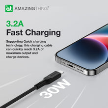 Заредете изображение във визуализатора на галерията – Amazing Thing Cable Thunder Pro CLA110MTHBK - USB to Lightning - 3,2A 1,1 metres black
