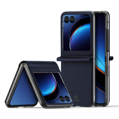 Leather wallet case for Motorola Razr 40 Ultra Dux Ducis Bril - blue