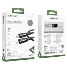 Заредете изображение във визуализатора на галерията – Acefast cable type c to lightning 8-pin mfi 3a pd30w c4-01 1,2m black
