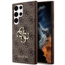 Заредете изображение във визуализатора на галерията – Guess GUHCS23L4GMGBR S23 Ultra S918 brown/brown hardcase 4G Big Metal Logo

