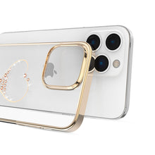 Заредете изображение във визуализатора на галерията – Kingxbar Wish Series case for iPhone 14 decorated with golden crystals
