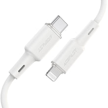 Заредете изображение във визуализатора на галерията – Acefast cable type c to lightning 8-pin mfi 3a pd30w c2-01 silicone 1,2m white
