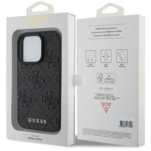Заредете изображение във визуализатора на галерията – Original faceplate case GUESS GUHCP15XP4EPMK for iPhone 15 PRO MAX (Quilted 4G Classic / black)
