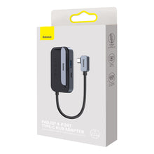 Заредете изображение във визуализатора на галерията – Baseus PadJoy universal USB-C HUB for tablet / smartphone 4in1 USB-C - dark gray
