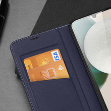 Заредете изображение във визуализатора на галерията – Dux Ducis Skin X2 case for Samsung Galaxy A34 5G flip cover wallet stand blue
