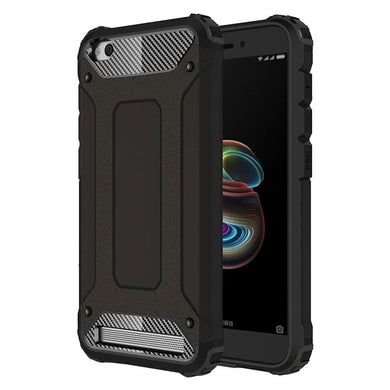 Hybrid Armor Case Tough Rugged Cover for Xiaomi Redmi 5A black - TopMag