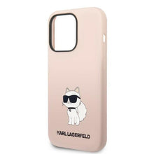 Заредете изображение във визуализатора на галерията – Karl Lagerfeld KLHCP14LSNCHBCP iPhone 14 Pro 6.1" hardcase pink/pink Silicone Choupette
