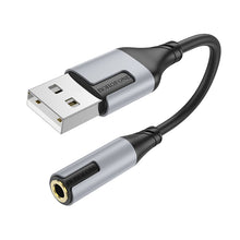 Заредете изображение във визуализатора на галерията – Borofone Adapter BV19 Creator Audio - USB to jack 3,5mm - black
