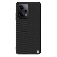 Заредете изображение във визуализатора на галерията – Nillkin Textured Case for Xiaomi Redmi Note 12 Pro / Poco X5 Pro 5G Reinforced Nylon Cover Black
