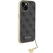 Заредете изображение във визуализатора на галерията – Guess 4G Charms Collection case for iPhone 15 - gray
