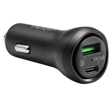 Заредете изображение във визуализатора на галерията – Spigen STEADIBOOST F31QC 2-PORT CAR CHARGER PD27W/QC3.0 BLACK
