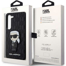 Заредете изображение във визуализатора на галерията – Karl Lagerfeld KLHCS23SSAKLHKPK S23 S911 hardcase black/black Saffiano Monogram Ikonik
