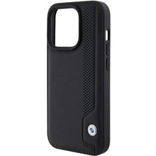 Заредете изображение във визуализатора на галерията – BMW Leather Blue Dots case for iPhone 15 Pro - black

