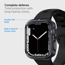 Заредете изображение във визуализатора на галерията – Spigen Ultra Hybrid case for Apple Watch 7 / 8 / 9 (41 mm) - transparent gray
