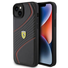 Заредете изображение във визуализатора на галерията – Original FERRARI hardcase Twist Metal Logo FEHCP15MPTWK do Iphone 15 Plus Black
