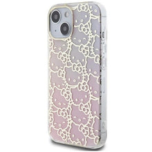 Заредете изображение във визуализатора на галерията – Hello Kitty IML Gradient Electrop Crowded Kitty Head case for iPhone 15 - pink
