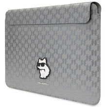 Заредете изображение във визуализатора на галерията – Original KARL LAGERFELD Laptop Sleeve Saffiano Monogram Choupette KLCS14SAKHPCG 14 inches silver
