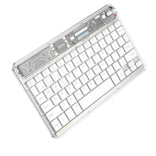 Заредете изображение във визуализатора на галерията – Hoco wireless bluetooth keyboard tranparent discovery s55 white
