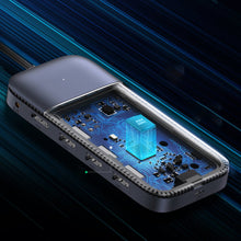 Заредете изображение във визуализатора на галерията – Ugreen multi-functional HUB USB Type C - 3x USB 3.2 Gen 2 (10Gbps) / HDMI 4K 60Hz / USB Type C PD / DC pocket SATA M.2 SSD case gray (CM296 70449)
