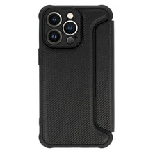 Заредете изображение във визуализатора на галерията – Razor Carbon Book Case for Iphone 14 Pro Max black
