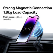 Заредете изображение във визуализатора на галерията – BASEUS car holder for air vent compatybile with MagSafe MagPro C40161200121-00/BS-CW02
