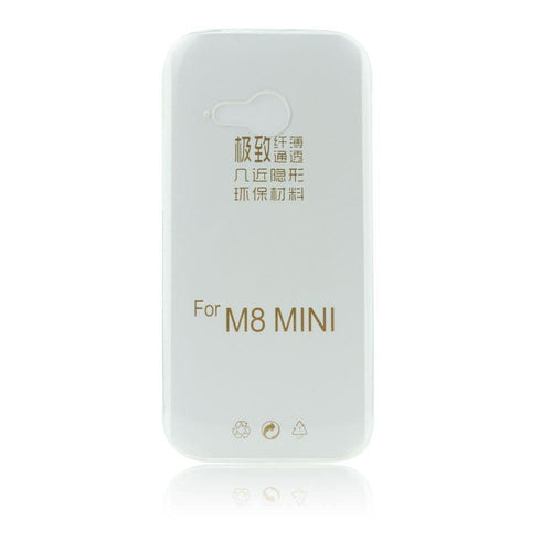 Тънък силиконов гръб 0.3мм за htc one (m8) mini прозрачен - само за 1.99 лв