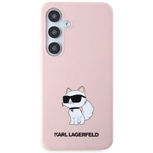 Заредете изображение във визуализатора на галерията – Karl Lagerfeld Silicone Choupette case for Samsung Galaxy S24 - pink
