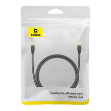 Заредете изображение във визуализатора на галерията – Baseus fast network cable RJ-45 cat.8 40Gbps 1m round - black
