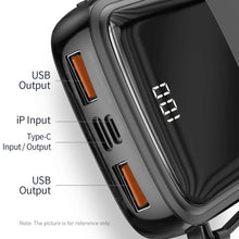 Заредете изображение във визуализатора на галерията – Power bank baseus qpow - 10 000mah lcd quick charge pd15w with cable to type c black ppqd-a01 - TopMag
