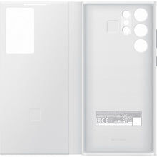 Заредете изображение във визуализатора на галерията – Samsung Smart Clear View Standing Cover Case Antibacterial Samsung Galaxy S22 Ultra Smart Flip Case white (EF-ZS908CWEGEE)
