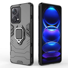 Заредете изображение във визуализатора на галерията – Ring Armor case for Xiaomi Redmi Note 12 Pro+ armored cover magnetic holder ring black
