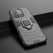 Заредете изображение във визуализатора на галерията – Ring Armor Case for Xiaomi Redmi 11A / Poco C55 / Redmi 12C Armor Cover Magnetic Holder Ring Black
