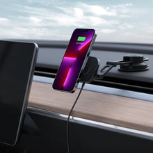 Заредете изображение във визуализатора на галерията – SPIGEN ITS35W-3 Onetap Pro 3 Magnetic Magsafe Windshield &amp; Dashboard Car Mount Wireless Charger black
