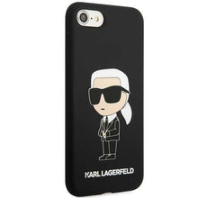 Заредете изображение във визуализатора на галерията – Karl Lagerfeld KLHCI8SNIKBCK iPhone 7/8/ SE 2020/2022 hardcase black/black Silicone Ikonik
