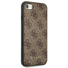 Заредете изображение във визуализатора на галерията – Original Case GUESS 4G Big Metal Gold Logo GUHCI8G4GFBR for Iphone 7/8/SE 2020/2022 brown
