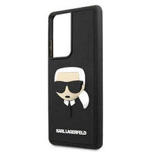 Заредете изображение във визуализатора на галерията – Оригинален гръб Karl Lagerfeld за samsung s21 ultra (3d rubber karl`s head / black) - TopMag
