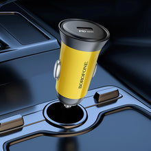 Заредете изображение във визуализатора на галерията – Borofone Car charger BZ26 Searcher - Typ C - PD 30W 3A yellow
