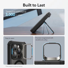 Заредете изображение във визуализатора на галерията – ESR Armor Tough Kickstand Halolock Case with MagSafe for iPhone 15 Pro - Transparent &amp; Black

