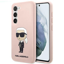 Заредете изображение във визуализатора на галерията – Karl Lagerfeld KLHCS23MSNIKBCP S23+ S916 hardcase pink/pink Silicone Ikonik
