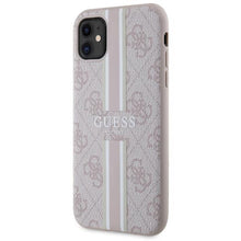 Заредете изображение във визуализатора на галерията – Guess GUHMN61P4RPSP iPhone 11 / Xr pink/pink hardcase 4G Printed Stripes MagSafe
