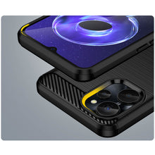 Заредете изображение във визуализатора на галерията – Carbon Case for Realme 10 5G / Realme 9i 5G Flexible Silicone Carbon Cover Black
