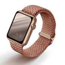 Заредете изображение във визуализатора на галерията – UNIQ pasek Aspen Apple Watch 40/38/41mm Series 4/5/6/7/8/SE/SE2 Braided różowy/grapefruit pink
