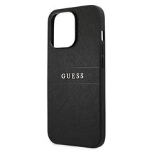 Заредете изображение във визуализатора на галерията – Guess GUHCP13LPSASBBK iPhone 13 Pro / 13 6,1" czarny/black Saffiano Strap
