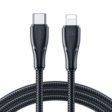 Заредете изображение във визуализатора на галерията – Joyroom USB C - Lightning 20W Surpass Series cable for fast charging and data transfer 3 m black (S-CL020A11)
