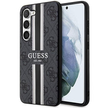 Заредете изображение във визуализатора на галерията – Guess GUHCS23SP4RPSK S23 S911 black/black hardcase 4G Printed Stripe
