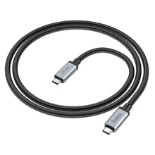 Заредете изображение във визуализатора на галерията – Hoco cable type c to type c power delivery pd100w 5a usb3.2 20gbps us06 1m black
